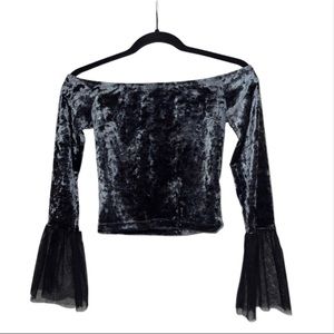 Forever 21 Velvet Crop Top